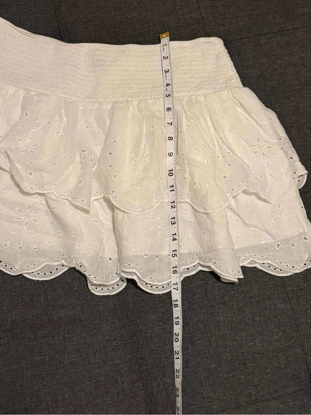 Universal Thread White Eyelet Ruffle Mini Skirt